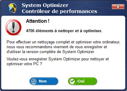 system optimizer alert