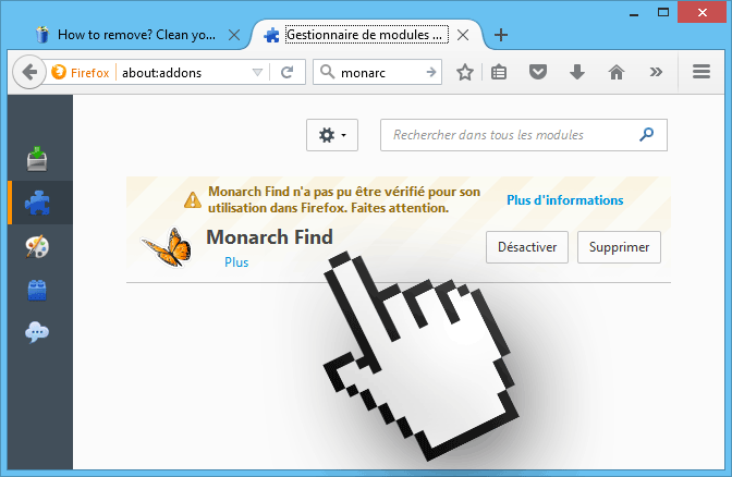 monarch find firefox